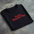 Dad’s Biggest Flex Oversize Damen T Shirt Schwarz Weiss Statement Shirt Bio Baumwolle Premium