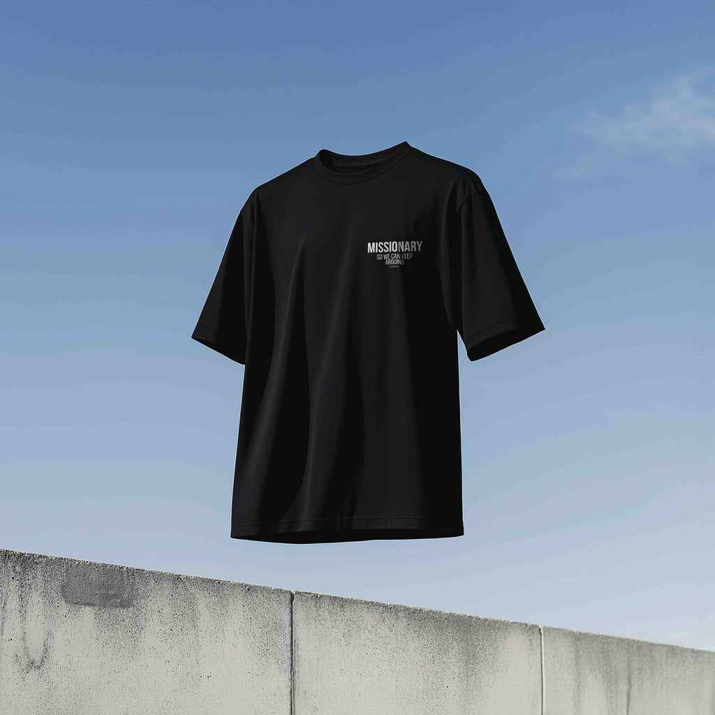 MISSIONARY SO WE CAN KEEP ARGUING Oversize Herren T Shirt Bio Baumwolle Schwarz Statement Shirt Premium Streetwear