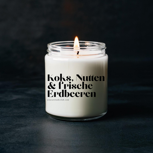 Koks, Nutten & frische Erdbeeren | lustiges Geschenk für Geburtstag Jahrestag Kollegen Partner Arbeit Weihnachten Freunde Familie Geschwister