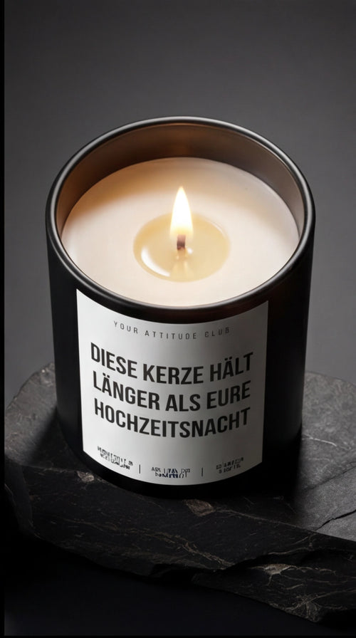 Diese Kerze Hält Länger Als Eure Hochzeitsnacht | Schwarze Luxuskerze