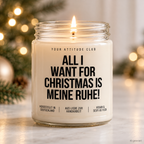 ALL I WANT FOR CHRISTMAS IS MEINE RUHE! | Weihnachtskerze Duftkerze Weihnachten Geschenkidee Wichtelgeschenk für Mama Freundin Kollegin