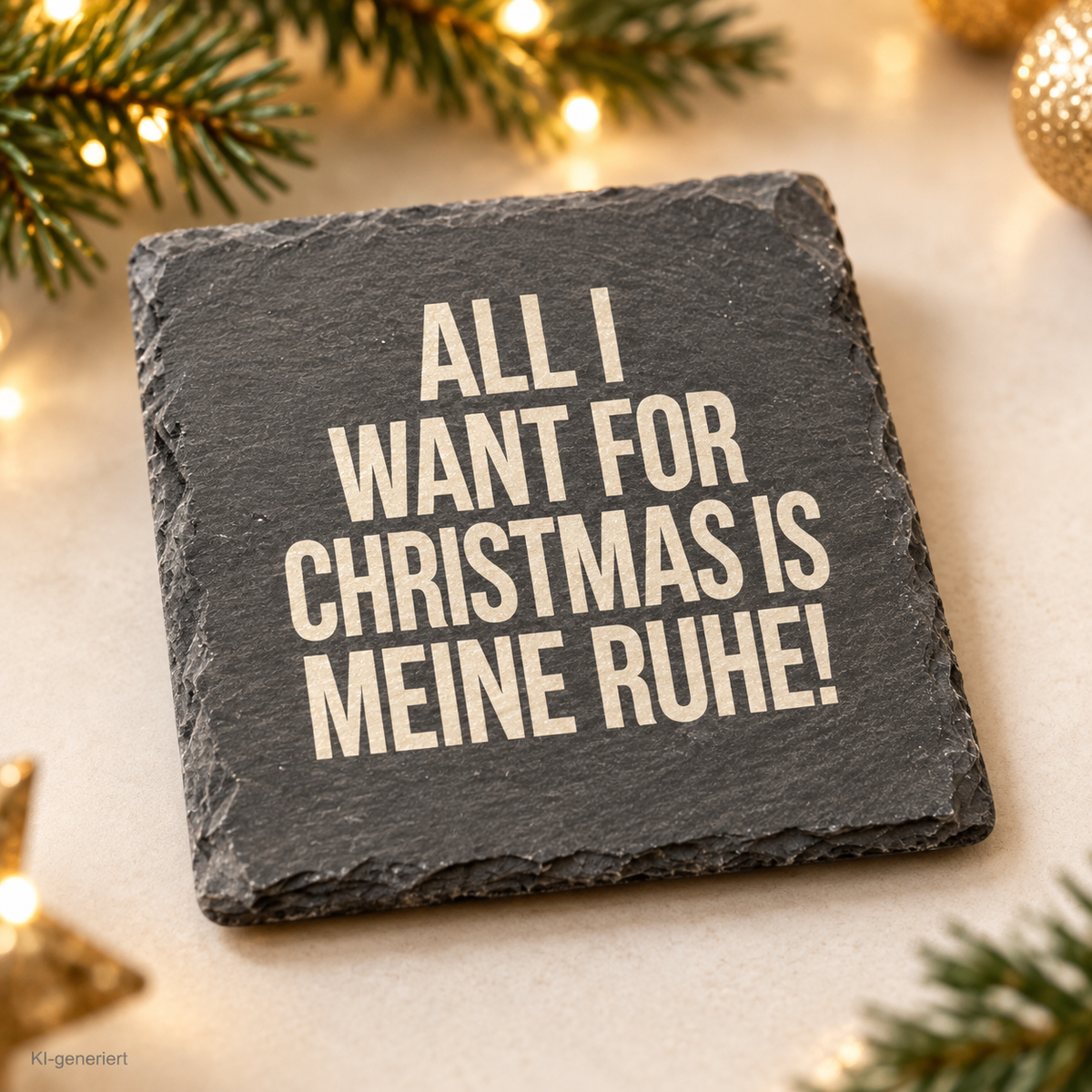 ALL I WANT FOR CHRISTMAS IS MEINE RUHE! – Weihnachtskerze | Lustiges Weihnachtsgeschenk | Geschenk für Freunde, Familie, Kollegen & Nachbarn