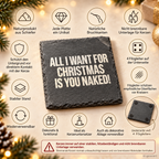 ALL I WANT FOR CHRISTMAS IS YOU NAKED! – Weihnachtskerze | Freches Weihnachtsgeschenk | Geschenk für Partner, Freundin & Freund | Weihnachten