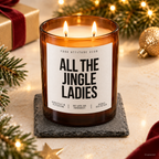 ALL THE JINGLE LADIES – Weihnachtskerze | Lustiges Weihnachtsgeschenk | Geschenk für beste Freundin, Kollegin, Schwester & Mädels | Wichtelgeschenk