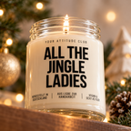 ALL THE JINGLE LADIES | Weihnachtskerze Duftkerze Weihnachten Weihnachtsgeschenk Geschenkidee für Freundin Kollegin Schwester Mama Wichtelgeschenk