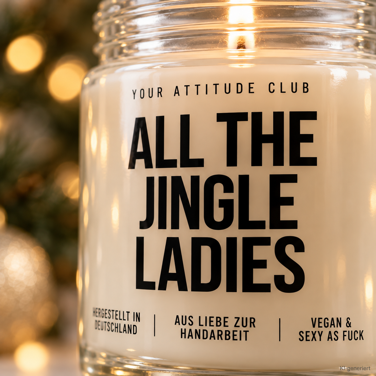 ALL THE JINGLE LADIES | Weihnachtskerze Duftkerze Weihnachten Weihnachtsgeschenk Geschenkidee für Freundin Kollegin Schwester Mama Wichtelgeschenk