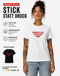 IDK HOW TO FLIRT BUT WE CAN ARGUE – besticktes Damen Shirt, lustiges Statement T-Shirt, Geschenk für Freundin, Bio-Baumwolle, Weiß oder Schwarz