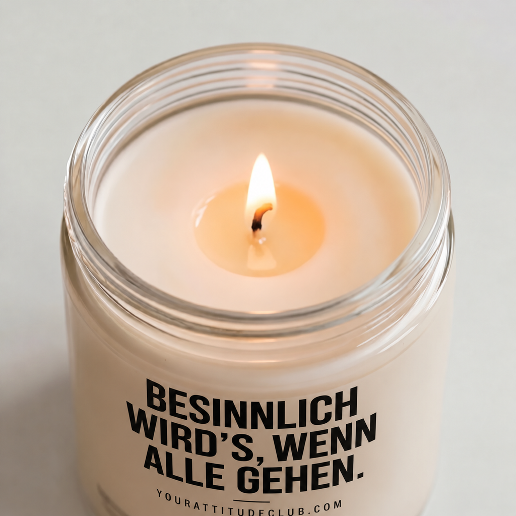 BESINNLICH WIRD’S, WENN ALLE GEHEN. | Weihnachtskerze, lustiges Weihnachtsgeschenk, Geschenk für Freundin, Kollegin, Familie, Wichtelgeschenk