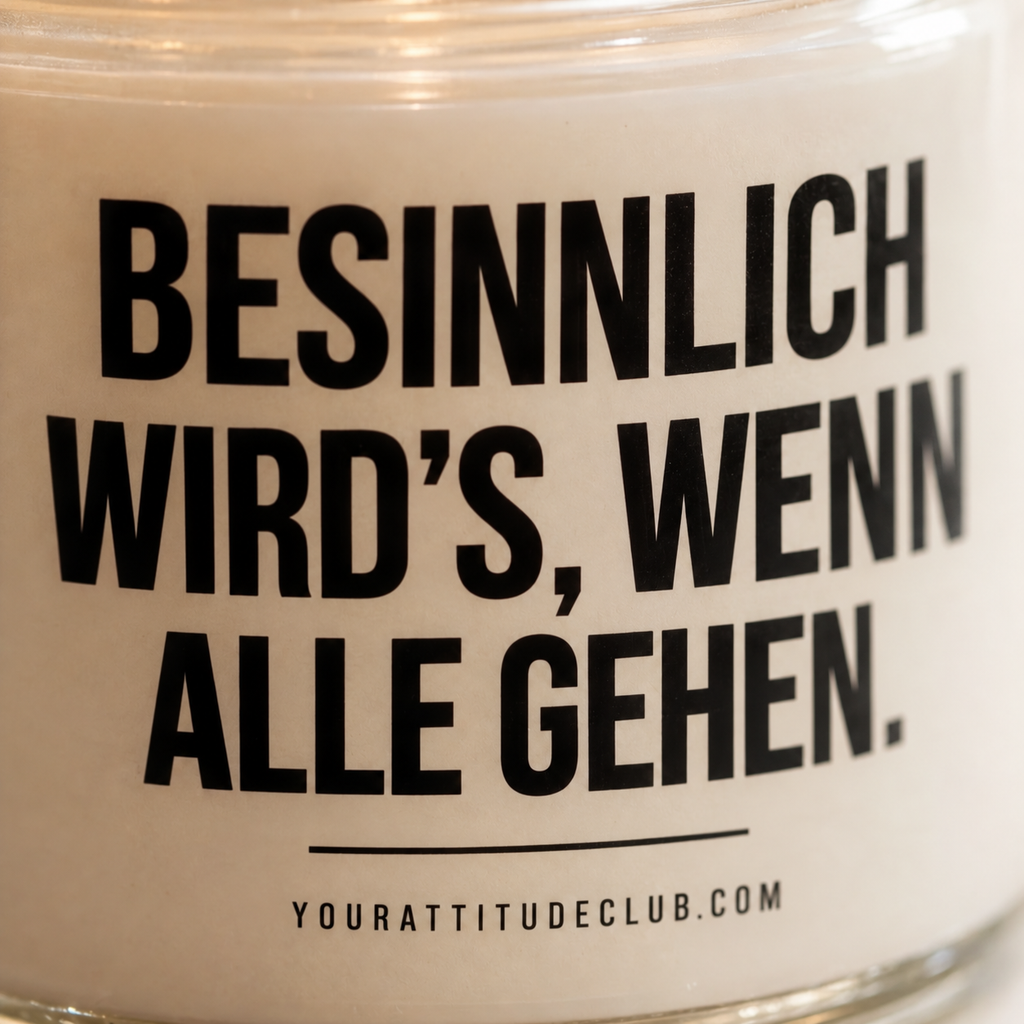BESINNLICH WIRD’S, WENN ALLE GEHEN. | Weihnachtskerze, lustiges Weihnachtsgeschenk, Geschenk für Freundin, Kollegin, Familie, Wichtelgeschenk