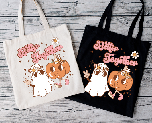 Better Together | Tragetasche mit Spruch – Baumwollbeutel mit Attitude