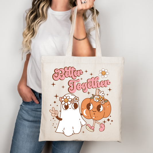 Better Together | Tragetasche mit Spruch – Baumwollbeutel mit Attitude