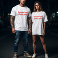 Better late than ugly Oversize T-Shirt Unisex Baumwolle Frontprint Weiß Statement Shirt Streetwear S-3XL hochwertig bequem modern