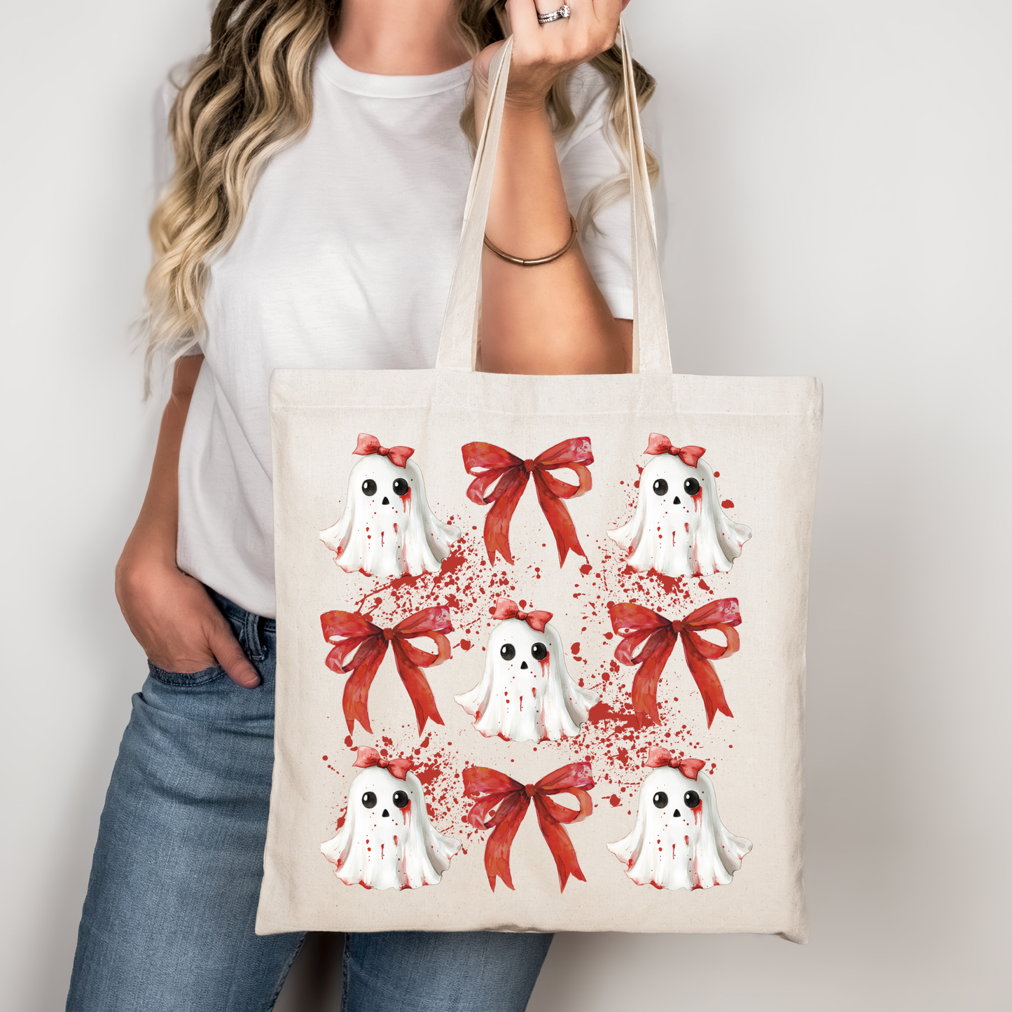 Bloody Ghosts | Tragetasche mit Spruch – Baumwollbeutel mit Attitude