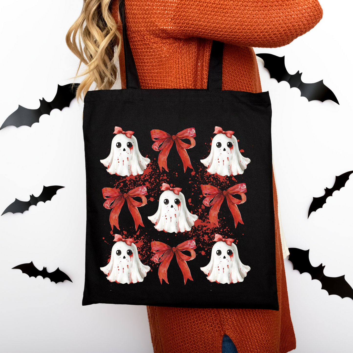 Bloody Ghosts | Tragetasche mit Spruch – Baumwollbeutel mit Attitude