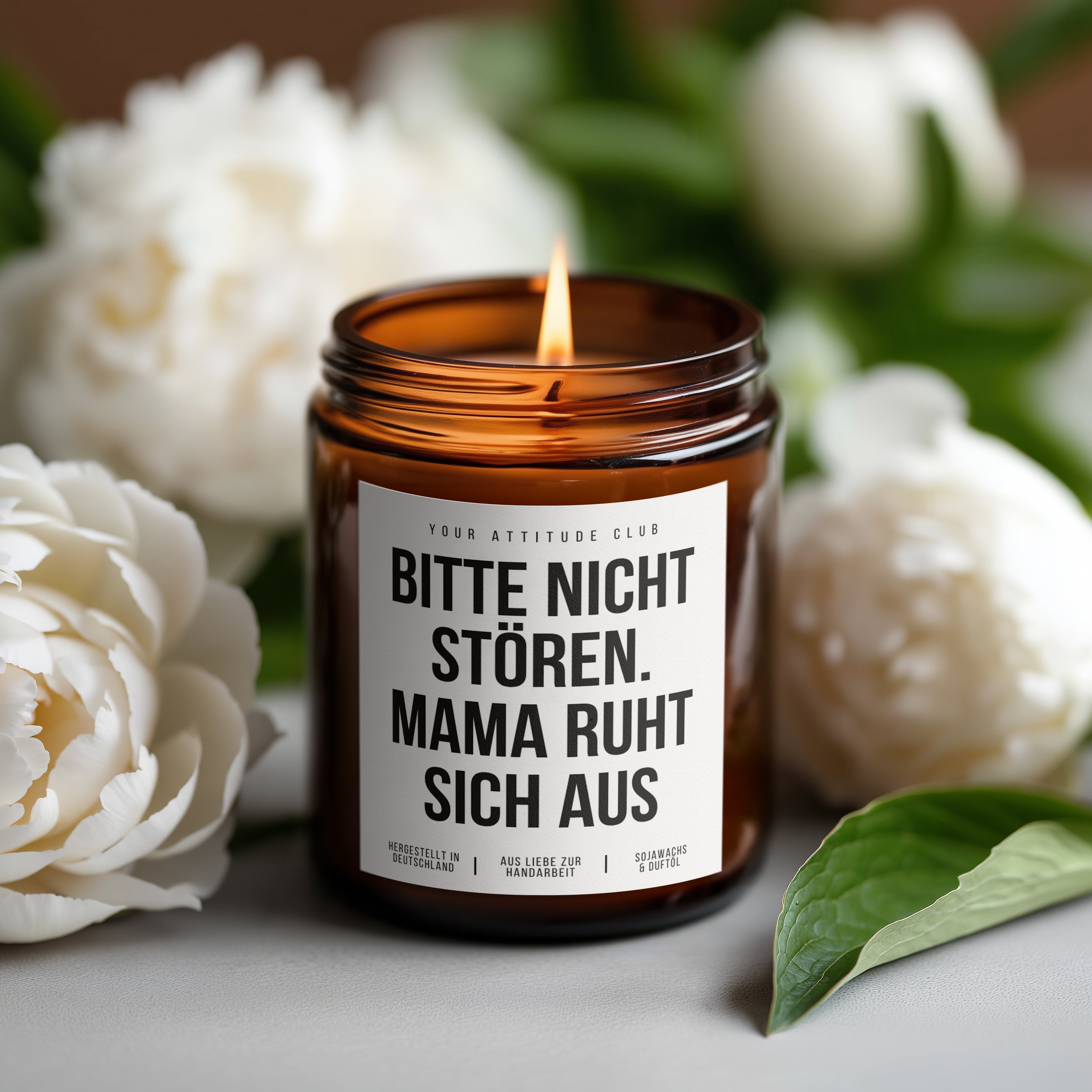 Bitte nicht stören. Mama ruht sich aus | die perfekte Auszeit-Kerze für gestresste Mamas