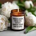 Children give you a lot back. Candy wrappers, for example – the perfect candle for moms with a sense of humor