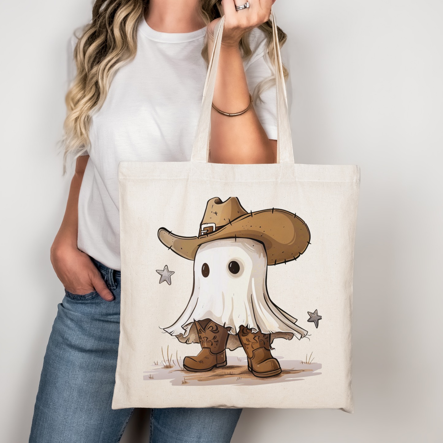 Country Ghost | Tragetasche mit Spruch – Baumwollbeutel mit Attitude