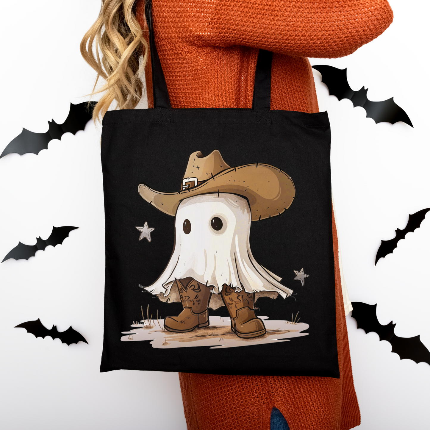 Country Ghost | Tragetasche mit Spruch – Baumwollbeutel mit Attitude