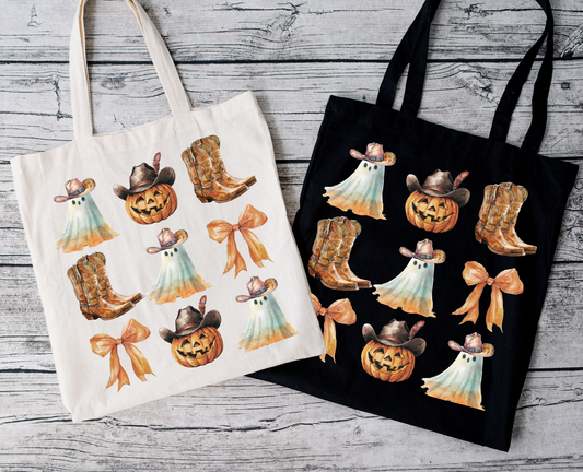 Country Halloween | Tragetasche mit Spruch – Baumwollbeutel mit Attitude