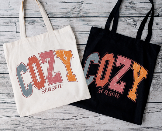 Cozy Season | Tragetasche mit Spruch – Baumwollbeutel mit Attitude