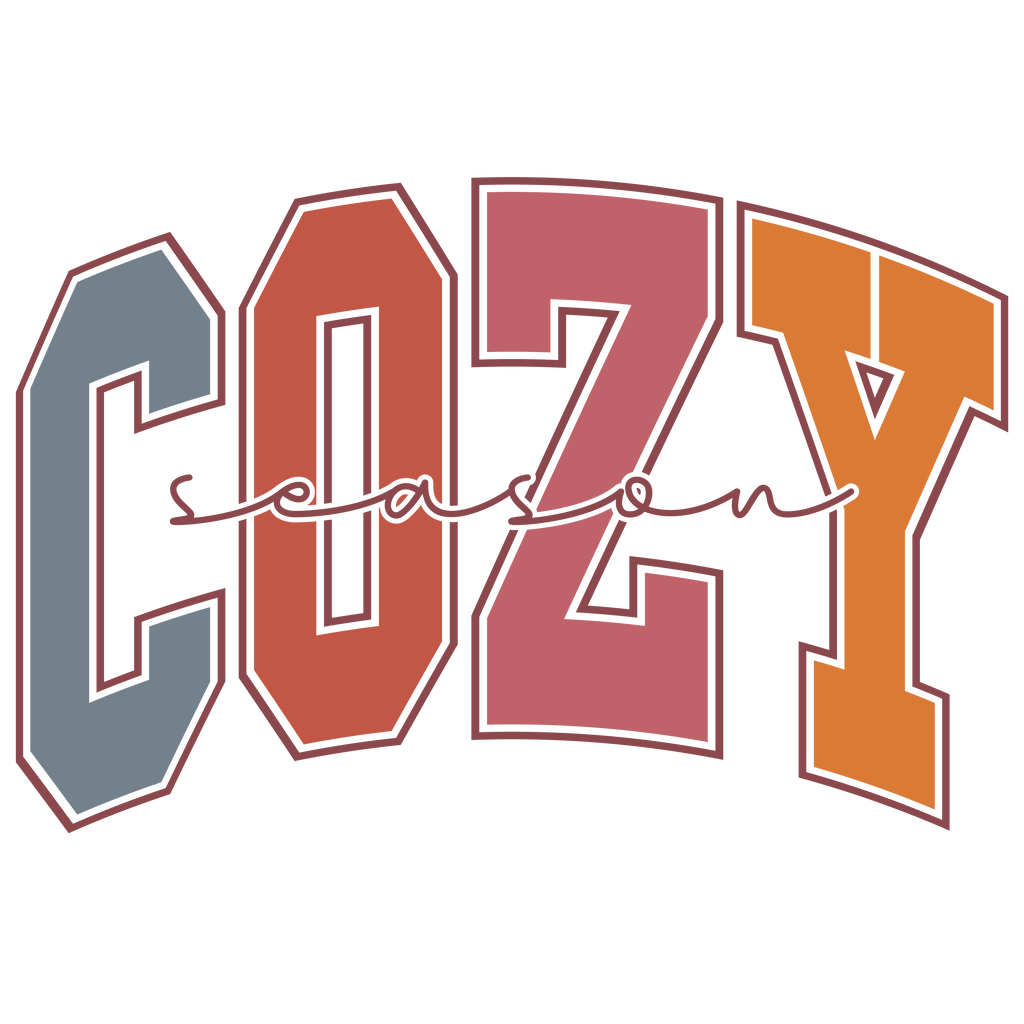 Herbst Baumwollbeutel „Cozy Season“ – Vintage Look Jutebeutel – DTG Druck – Tasche 38x42cm – Rosa, Beige oder Schwarz – Motiv auch als Bügelbild