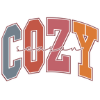 Herbst Baumwollbeutel „Cozy Season“ – Vintage Look Jutebeutel – DTG Druck – Tasche 38x42cm – Rosa, Beige oder Schwarz – Motiv auch als Bügelbild