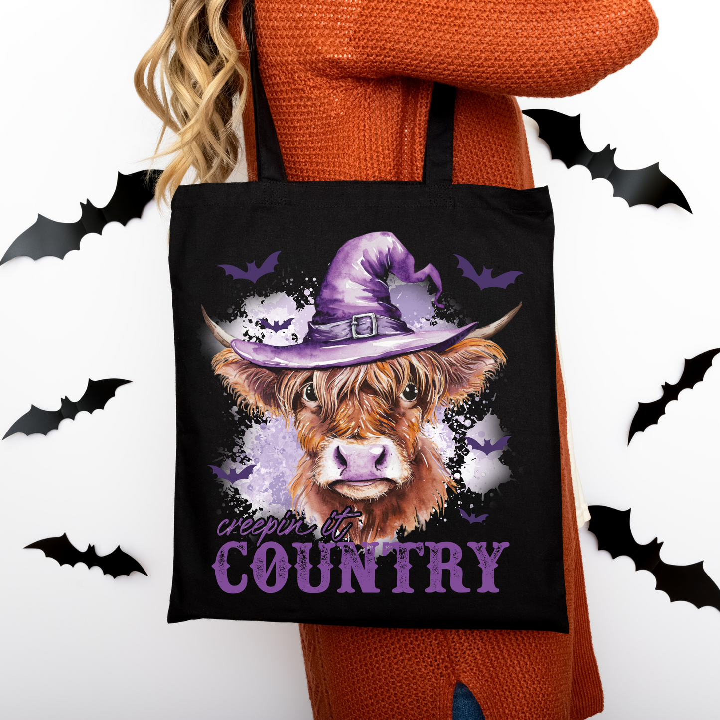 Creepin Country | Tragetasche mit Spruch – Baumwollbeutel mit Attitude
