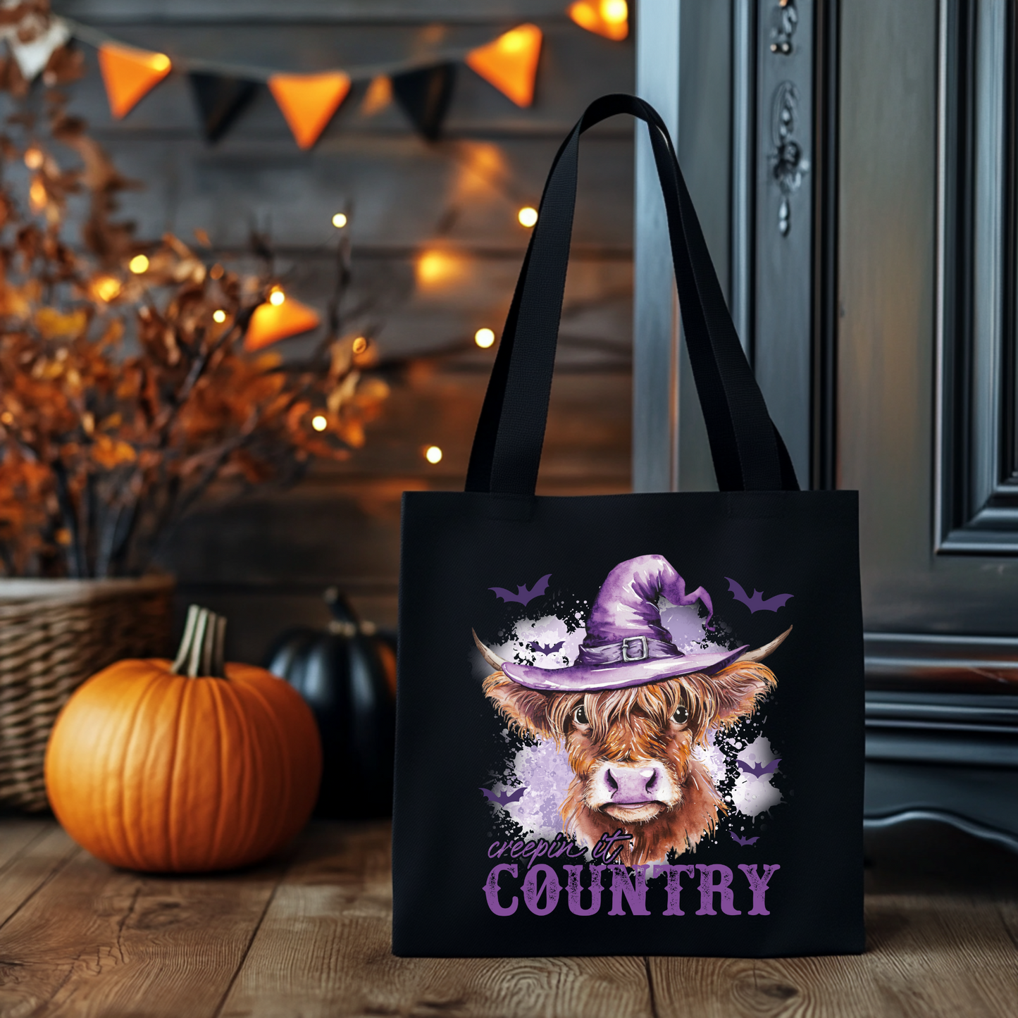 Creepin Country | Tragetasche mit Spruch – Baumwollbeutel mit Attitude
