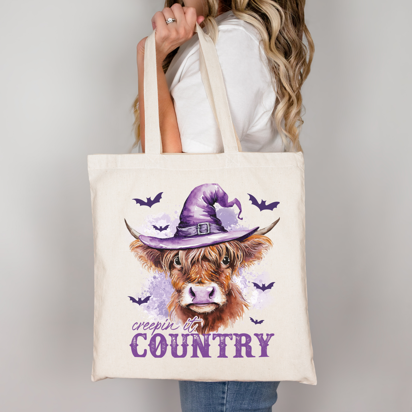 Creepin Country | Tragetasche mit Spruch – Baumwollbeutel mit Attitude