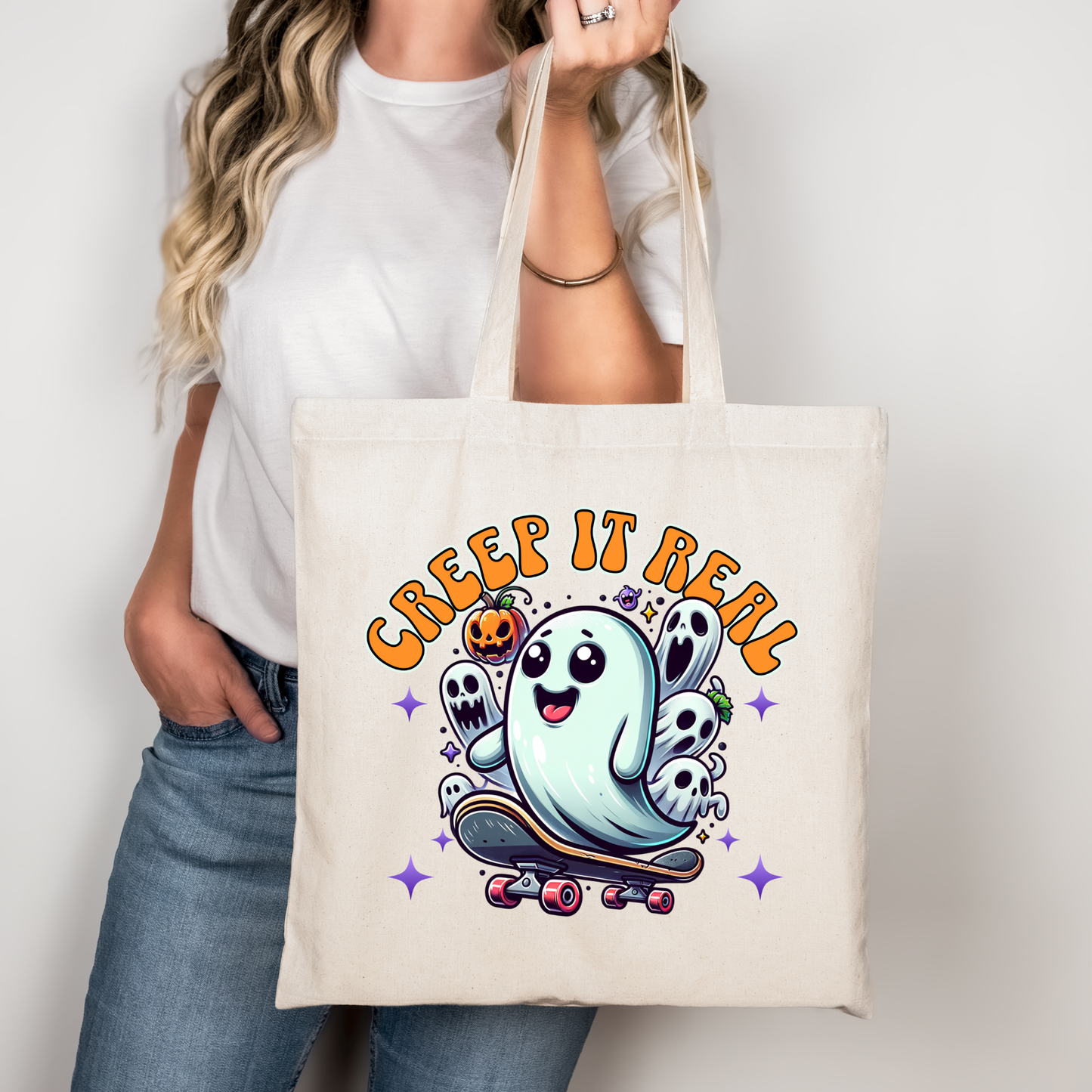 Creep it real | Tragetasche mit Spruch – Baumwollbeutel mit Attitude