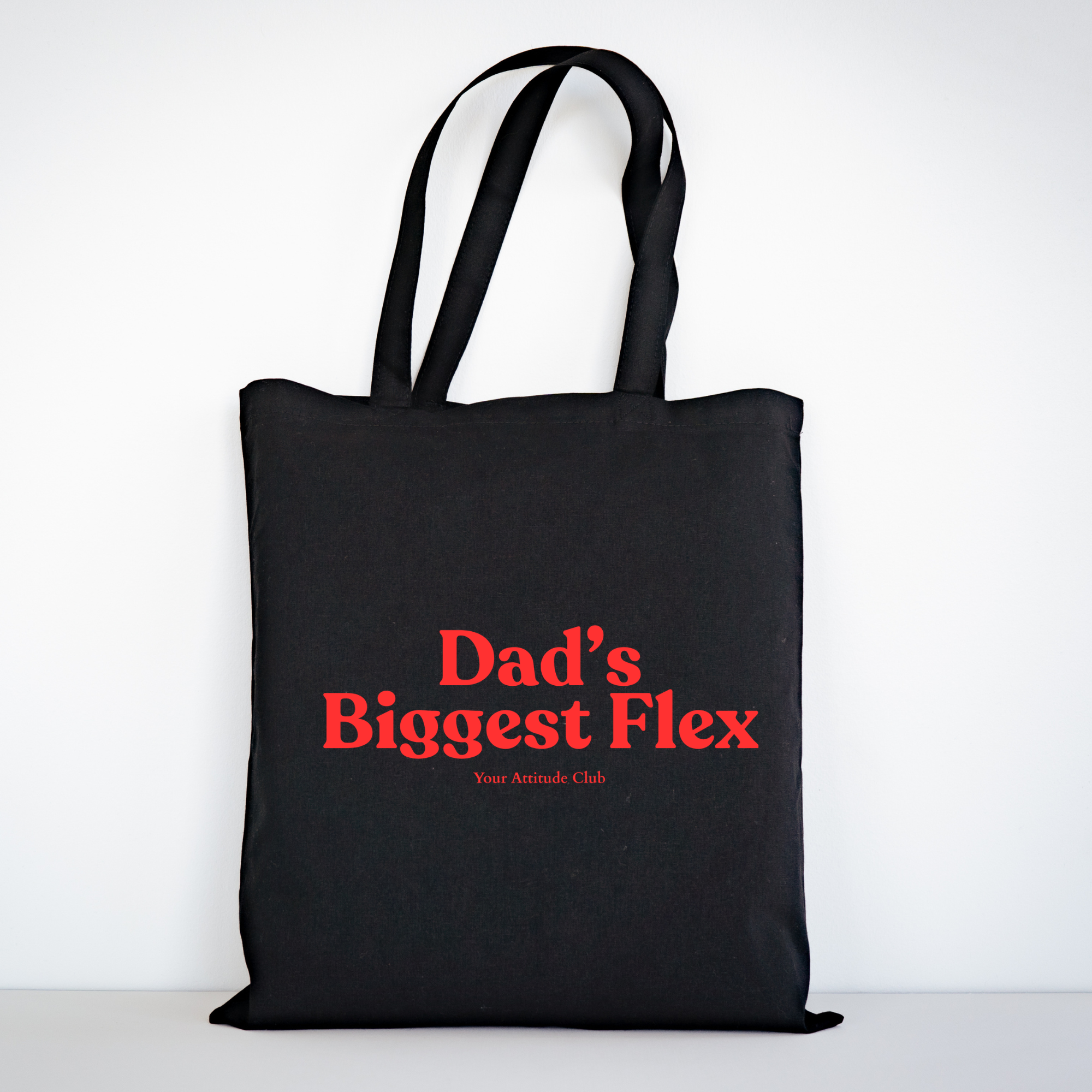 Dad’s Biggest Flex Beutel – Baumwoll Tragetasche mit Spruch, Shopper Bag Herren Damen, Stoffbeutel groß, Geschenk für Vater, nachhaltig, Streetstyle