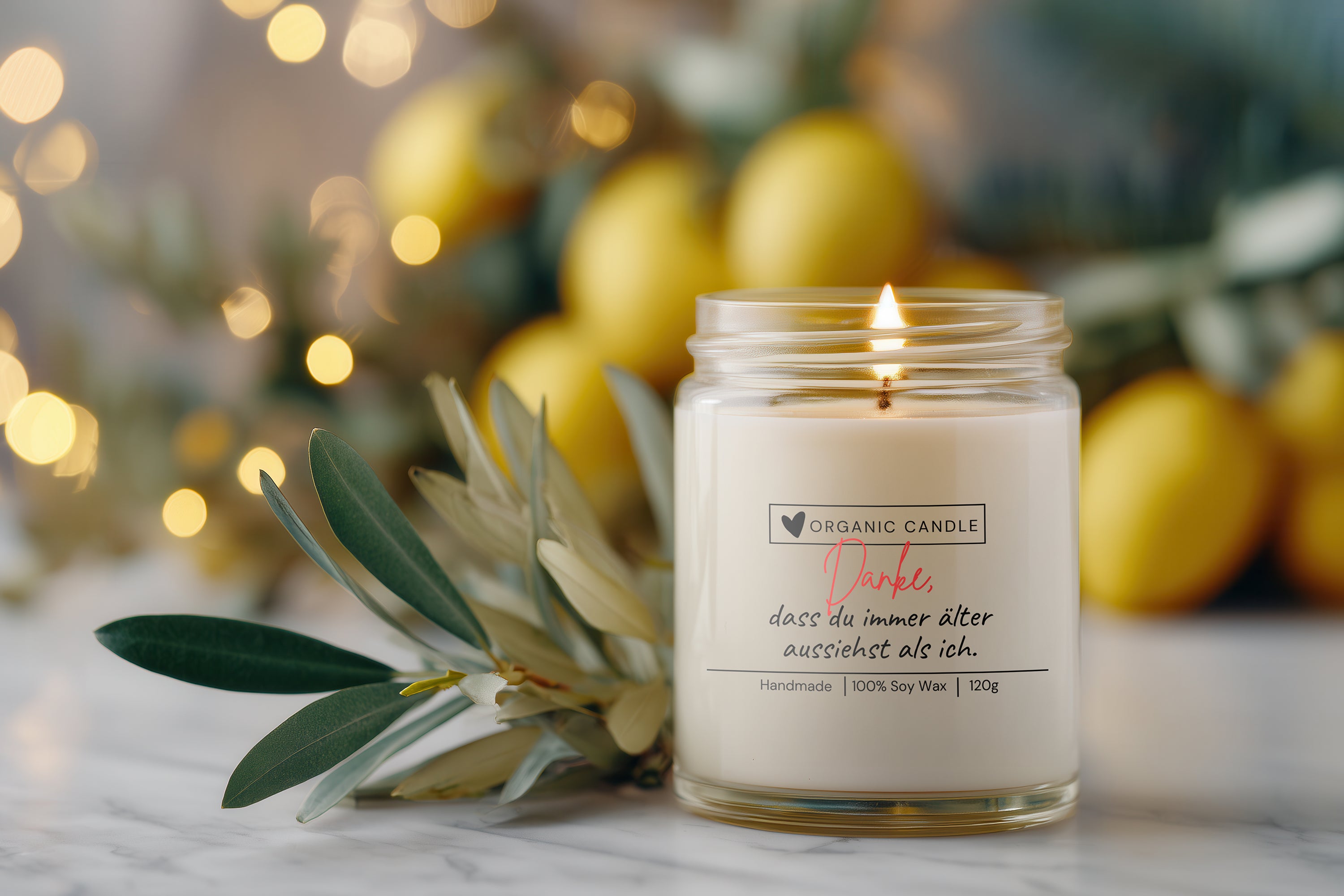 Danke, dass du immer älter aussiehst als ich Kerze Geschenk Geschwister Bruder Schwester Geburtstag Weihnachten Lustige Sojawachs Duftkerze Your Attitude Club