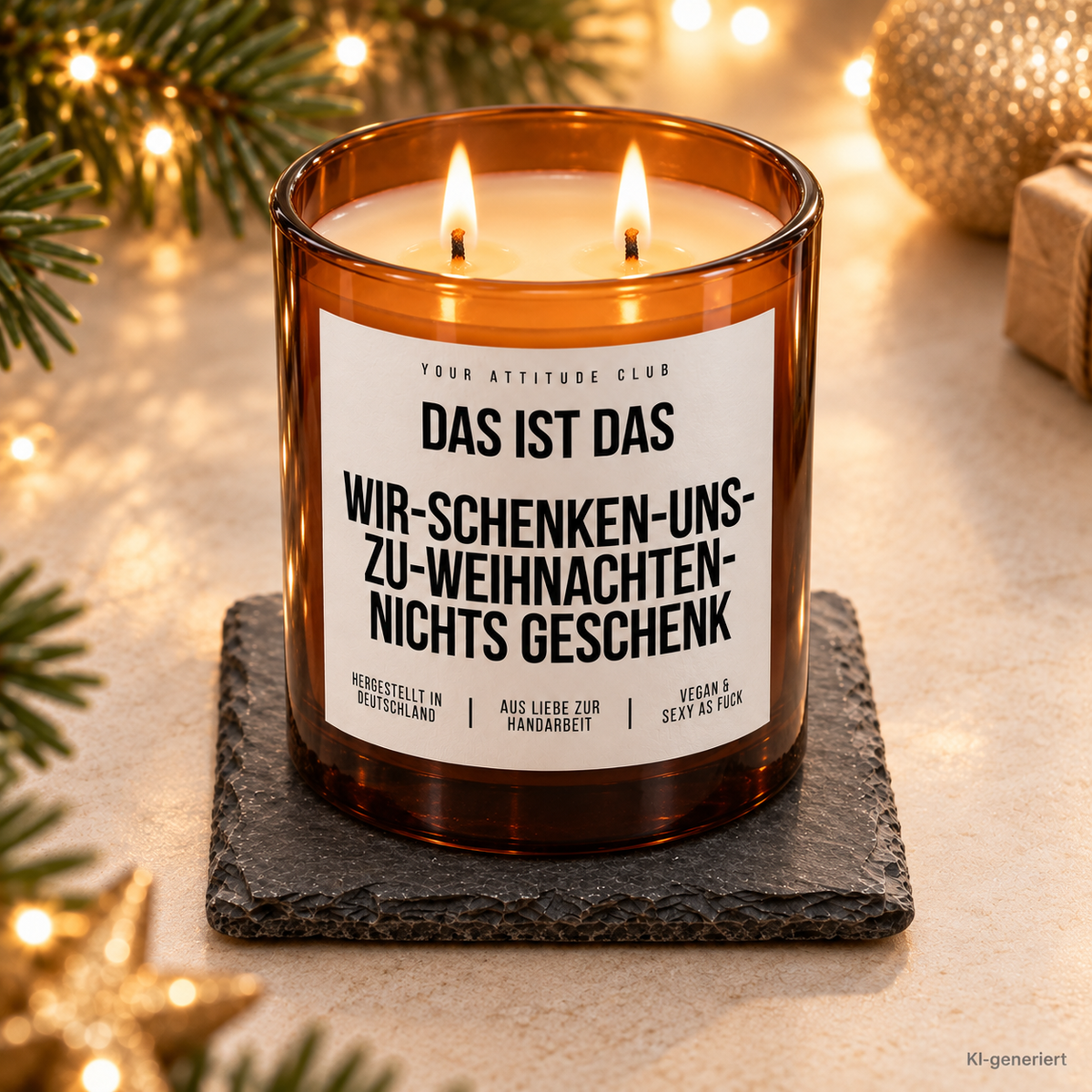 DAS IST DAS WIR-SCHENKEN-UNS-ZU-WEIHNACHTEN-NICHTS GESCHENK – Weihnachtskerze Naturgras Etikett | Weihnachtsgeschenk | Geschenkidee Weihnachten