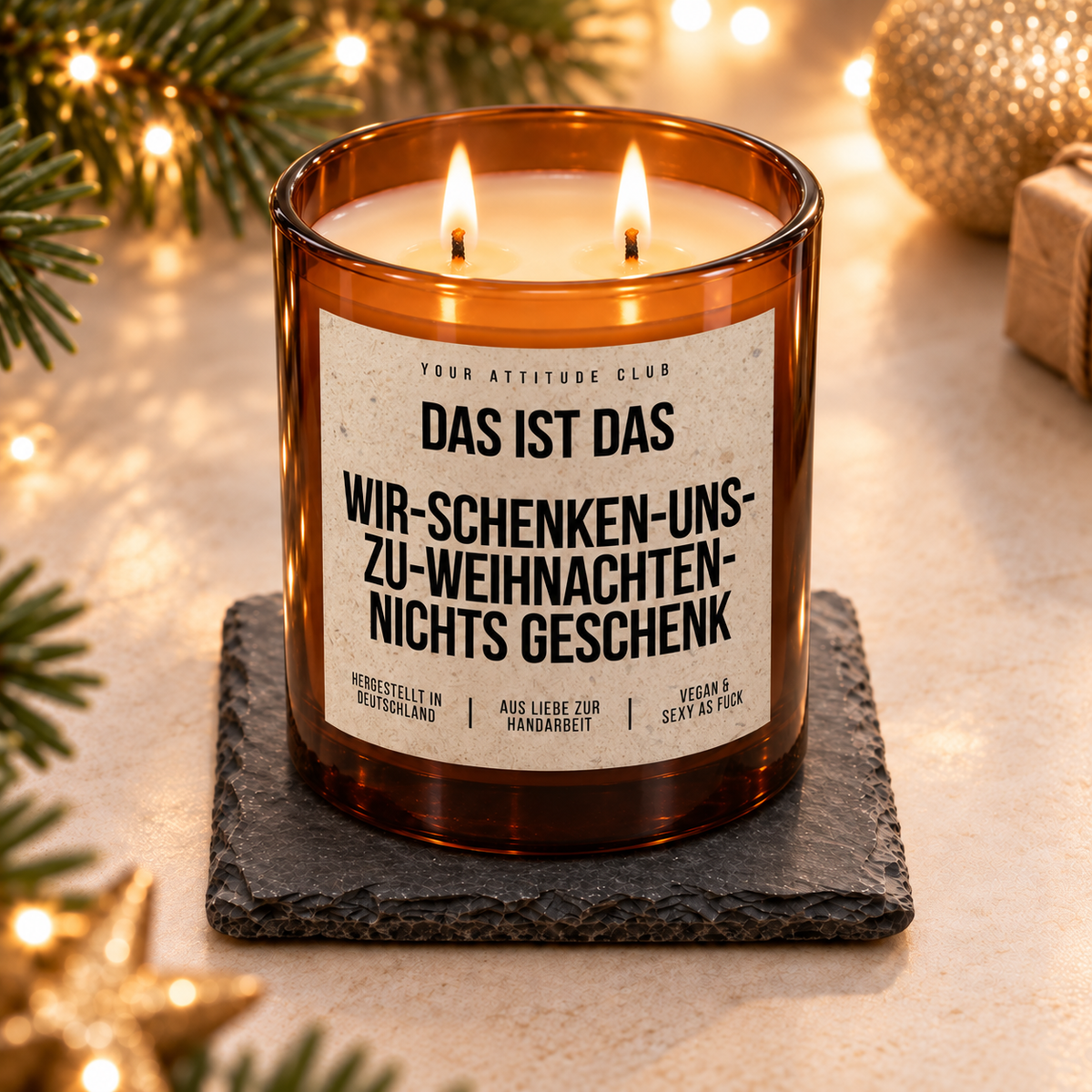 DAS IST DAS WIR-SCHENKEN-UNS-ZU-WEIHNACHTEN-NICHTS GESCHENK – Weihnachtskerze Naturgras Etikett | Weihnachtsgeschenk | Geschenkidee Weihnachten