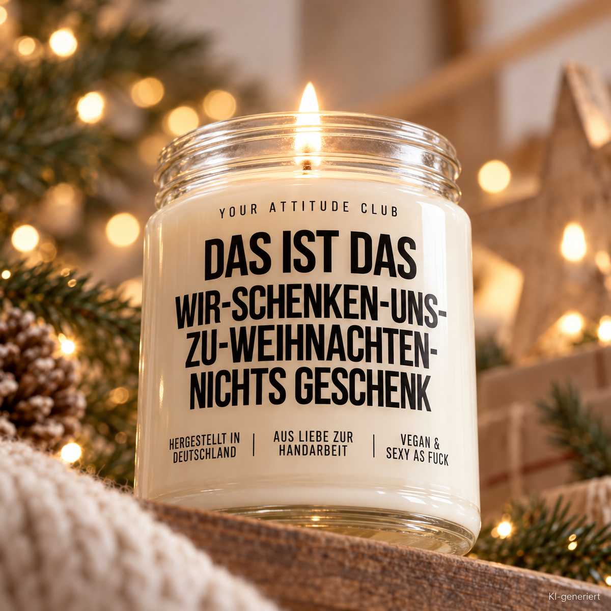 DAS IST DAS WIR-SCHENKEN-UNS-ZU-WEIHNACHTEN-NICHTS GESCHENK | Weihnachtskerze Duftkerze Geschenk Weihnachten Wichtelgeschenk
