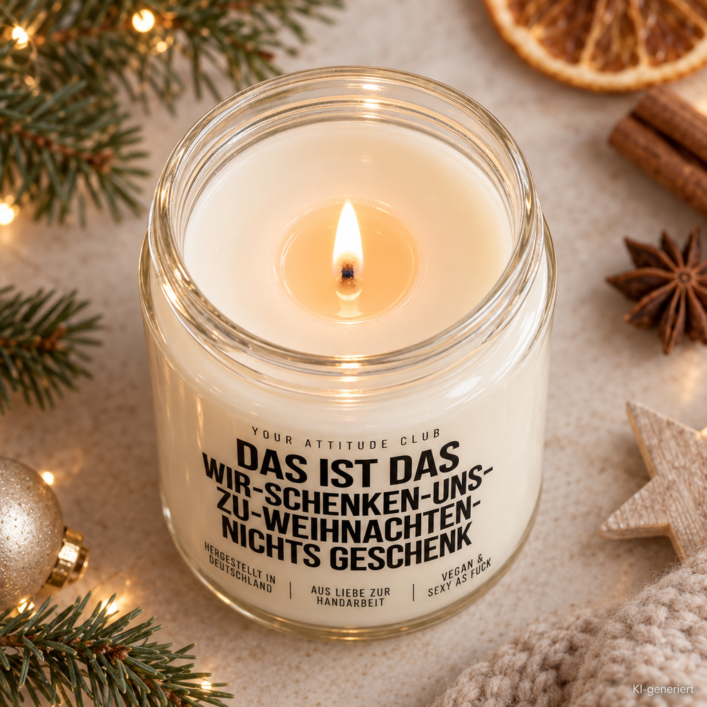 DAS IST DAS WIR-SCHENKEN-UNS-ZU-WEIHNACHTEN-NICHTS GESCHENK | Weihnachtskerze Duftkerze Geschenk Weihnachten Wichtelgeschenk