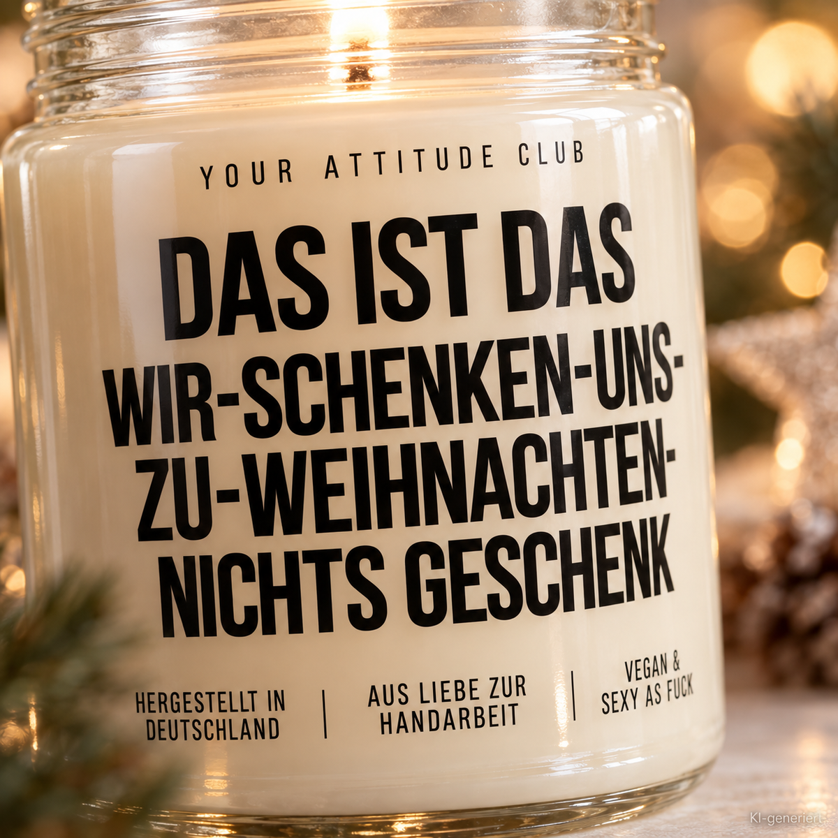 DAS IST DAS WIR-SCHENKEN-UNS-ZU-WEIHNACHTEN-NICHTS GESCHENK | Weihnachtskerze Duftkerze Geschenk Weihnachten Wichtelgeschenk