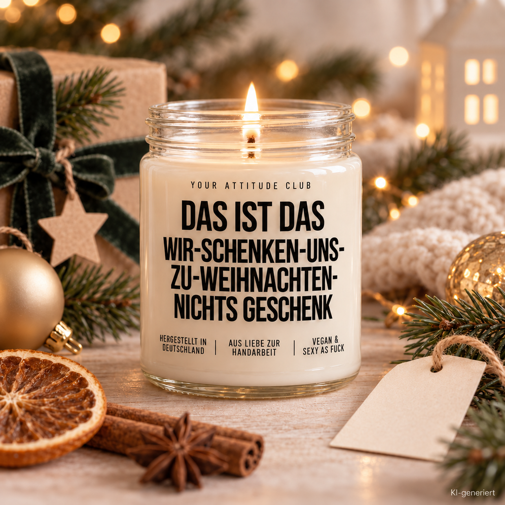 DAS IST DAS WIR-SCHENKEN-UNS-ZU-WEIHNACHTEN-NICHTS GESCHENK | Weihnachtskerze Duftkerze Geschenk Weihnachten Wichtelgeschenk