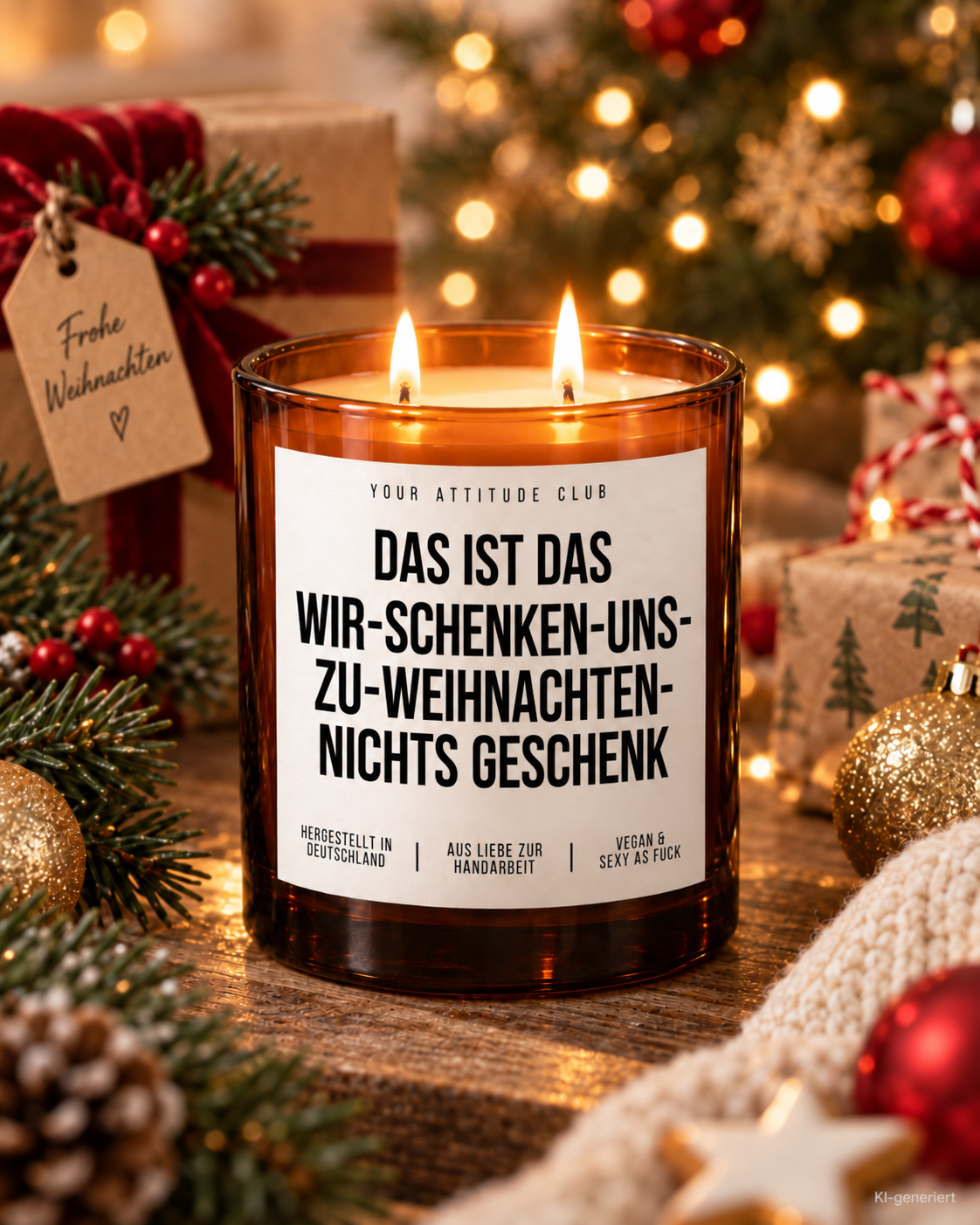 DAS IST DAS WIR-SCHENKEN-UNS-ZU-WEIHNACHTEN-NICHTS GESCHENK – Weihnachtskerze Naturgras Etikett | Weihnachtsgeschenk | Geschenkidee Weihnachten