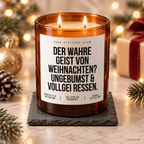 DER WAHRE GEIST VON WEIHNACHTEN? UNGEBUMST & VOLLGEFRESSEN. – Weihnachtskerze | Lustiges Weihnachtsgeschenk | Geschenk für Freunde, Partner & Familie