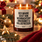 DER WAHRE GEIST VON WEIHNACHTEN? UNGEBUMST & VOLLGEFRESSEN. – Weihnachtskerze | Lustiges Weihnachtsgeschenk | Geschenk für Freunde, Partner & Familie