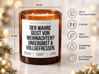 DER WAHRE GEIST VON WEIHNACHTEN? UNGEBUMST & VOLLGEFRESSEN. – Weihnachtskerze | Lustiges Weihnachtsgeschenk | Geschenk für Freunde, Partner & Familie