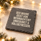 DER WAHRE GEIST VON WEIHNACHTEN? UNGEBUMST & VOLLGEFRESSEN. – Weihnachtskerze Naturgras Etikett | lustiges Weihnachtsgeschenk | Geschenkidee