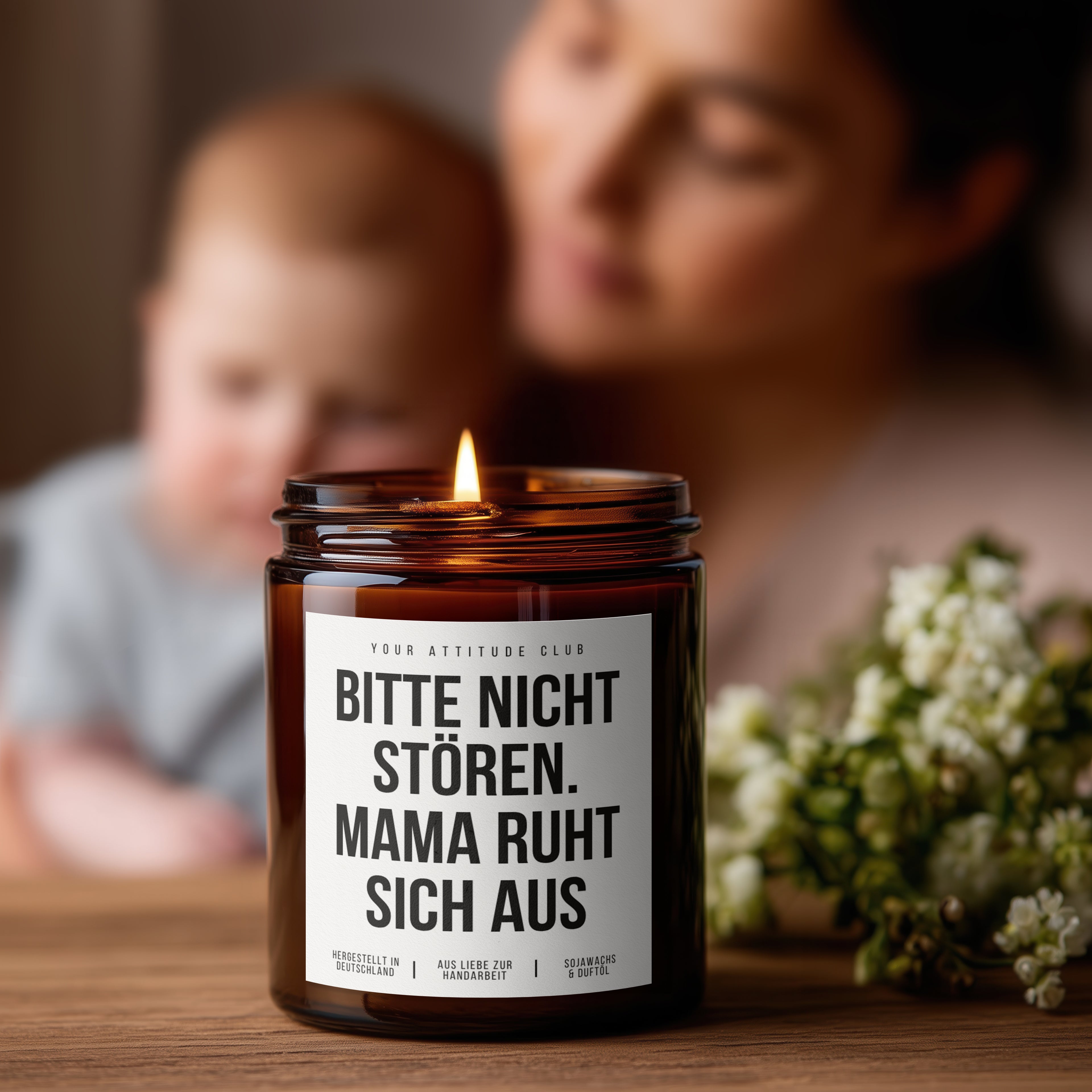 Bitte nicht stören. Mama ruht sich aus | die perfekte Auszeit-Kerze für gestresste Mamas