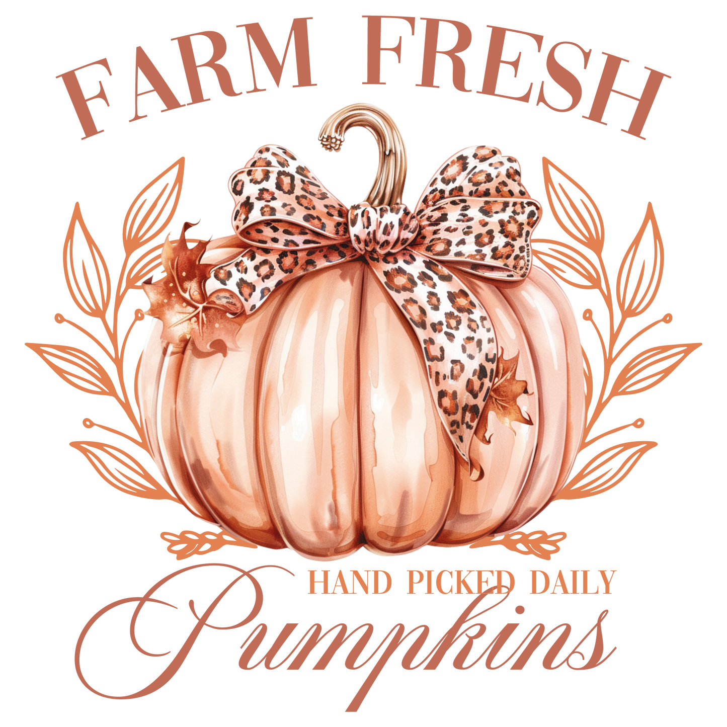 Herbst Baumwollbeutel mit Kürbis Print – „Farm Fresh Pumpkins“ – Halloween Einkaufstasche – DTG Druck – Beige, Schwarz & Rosa – Auch als Bügelbild erhältlich