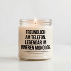 FREUNDLICH AM TELEFON. LEGENDÄR IM INNEREN MONOLOG. | Kerze Pflegefachkraft, Geschenk Pflege, Krankenschwester, Pfleger, Pflegepersonal