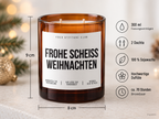FROHE SCHEISS WEIHNACHTEN – Weihnachtskerze | Lustiges Weihnachtsgeschenk | Geschenk für Freunde & Kolleg:innen | Wichtelgeschenk Weihnachten