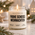 FROHE SCHEISS WEIHNACHTEN | Weihnachtskerze Duftkerze Weihnachten Weihnachtsgeschenk Geschenkidee Wichtelgeschenk für Freundin Kollegin Partner