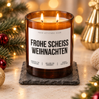 FROHE SCHEISS WEIHNACHTEN – Weihnachtskerze | Lustiges Weihnachtsgeschenk | Geschenk für Freunde & Kolleg:innen | Wichtelgeschenk Weihnachten