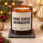FROHE SCHEISS WEIHNACHTEN – Weihnachtskerze | Lustiges Weihnachtsgeschenk | Geschenk für Freunde & Kolleg:innen | Wichtelgeschenk Weihnachten